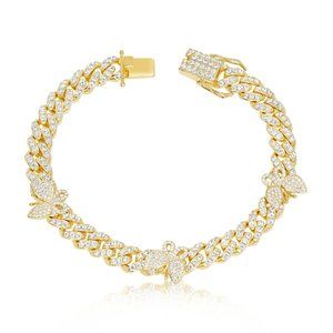 10 MM Tri-Butterfly Anklet